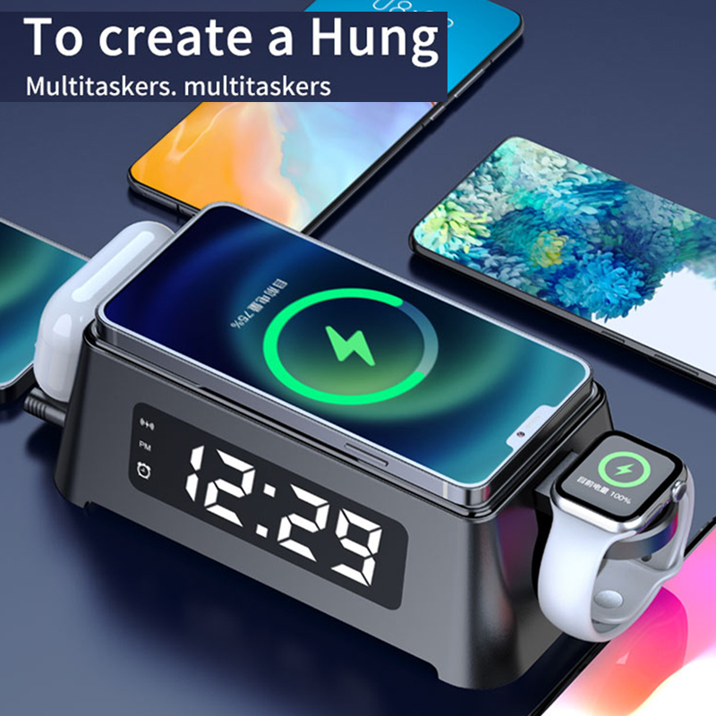 Watch Xs8 - 15W Qi Alarm Saatli Kablosuz Şarj