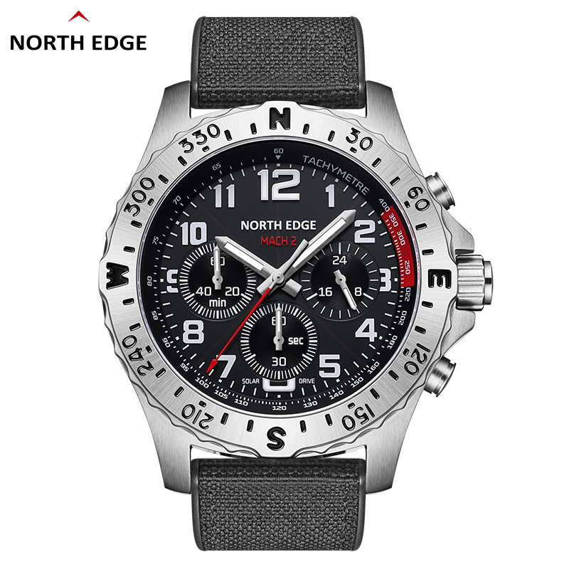 Smartwatch Premium Watches For Men - NORTH EDGE Erkekler İzle Güneş Enerjisi
