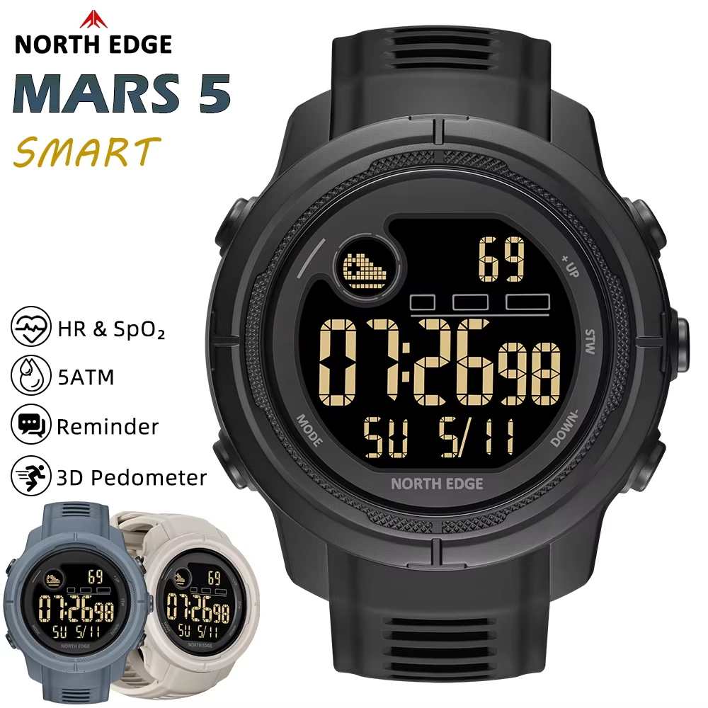 Smartwatch Sports Watches For Women - NORTH EDGE NEW MARS 5 Erkek
