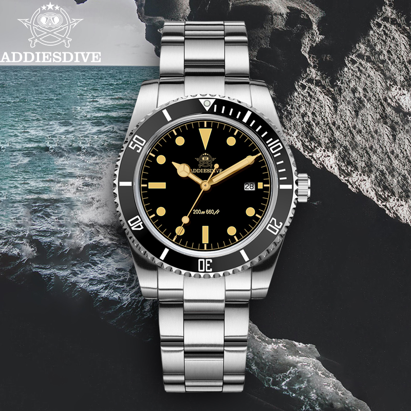 Waterproof Diving Watch - ADDIESDIVE 39mm Erkekler İçin Sıcak Saat,