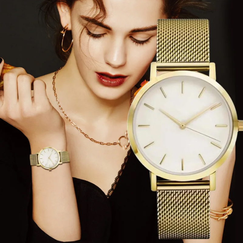 Minimalist Thin Watch - Üst Marka kadın Saatler Lüks Metal