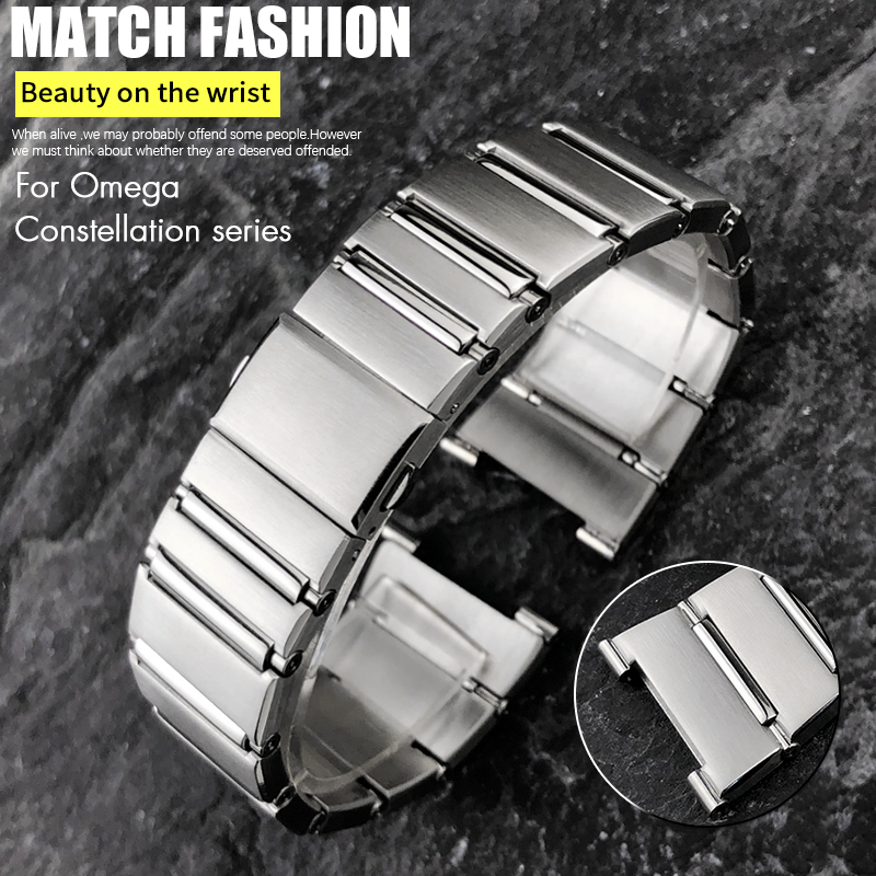 Omega Watch Constellation - 24mm 14mm 17mm Paslanmaz Çelik Kordonlu