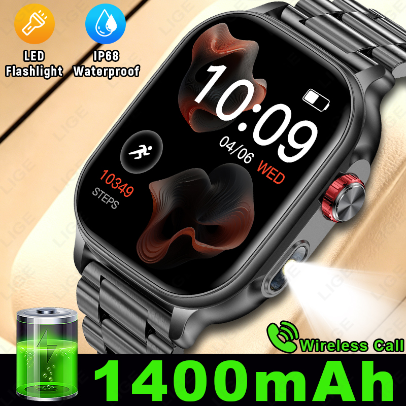 Smartwatch Sports Watches For Women - LIGE Yeni 1400mAh Büyük Pil Akıllı