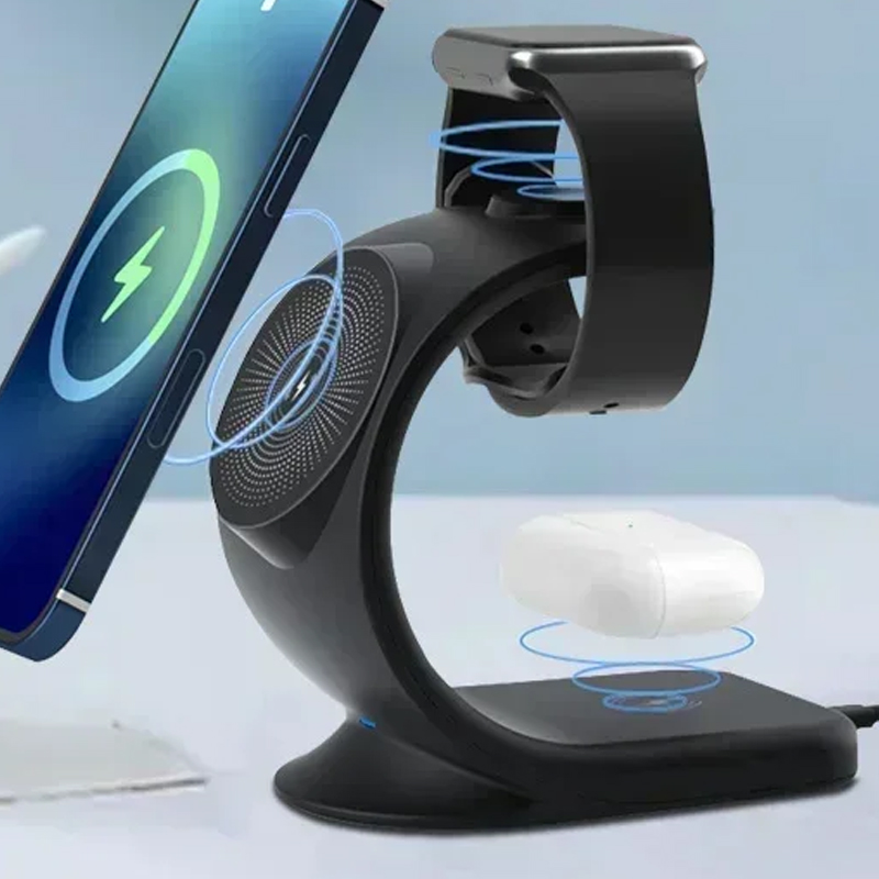 Watch 7 Smartwatch Iphone - Manyetik Kablosuz Şarj Cihazı 3'ü 1