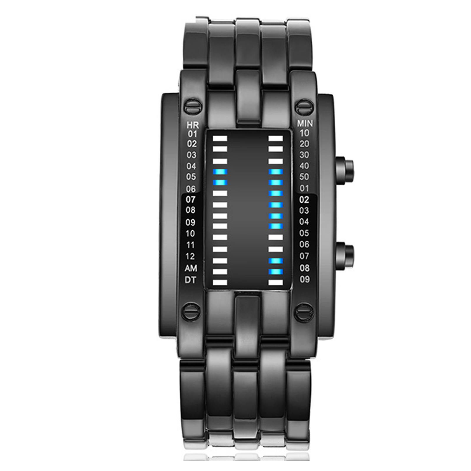 Smartwatch Premium Watches For Men - Premium İkili Matris Mavi LED Dijital