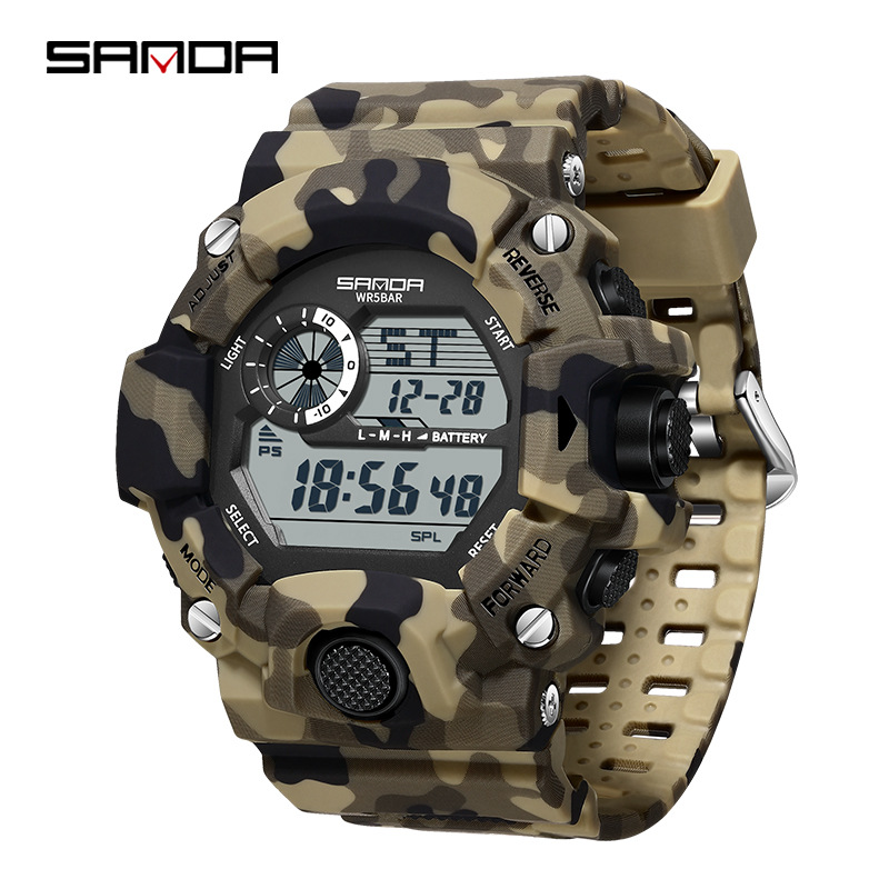 Tide Watch Surf - SANDA 2183 elektronik saat moda askeri