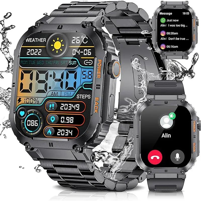 Smartwatch Digital Watches For Men - LIGE açık spor spor Smartwatch erkekler