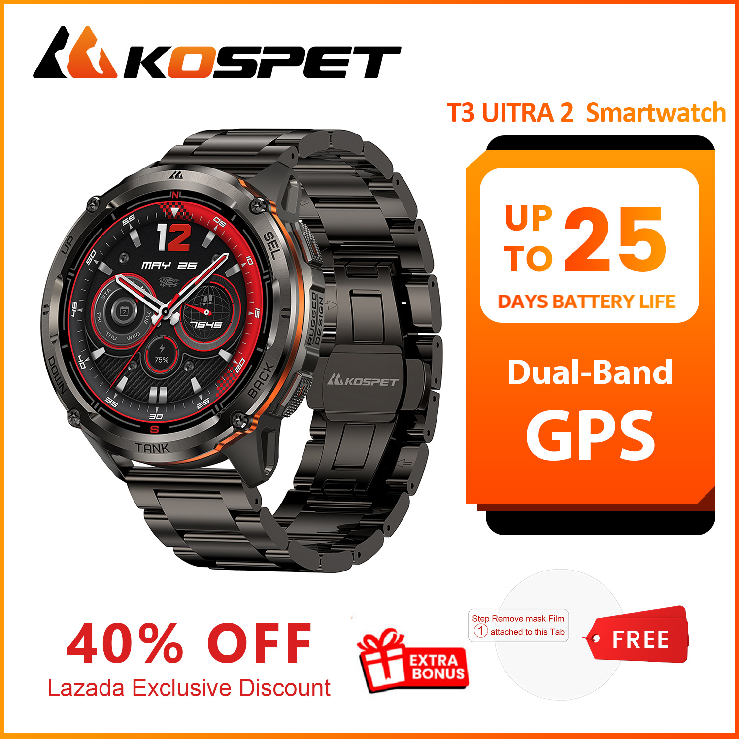 Smartwatch Premium Watches For Men - 2026 Yeni KOSPET TANK T3 Uitra2