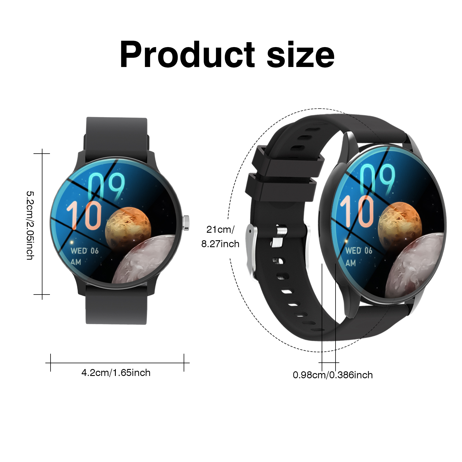 1.65 inç Tam Ekranlı Dokunmati - Watch 7 Smartwatch Iphone incelemesi ve fiyatı