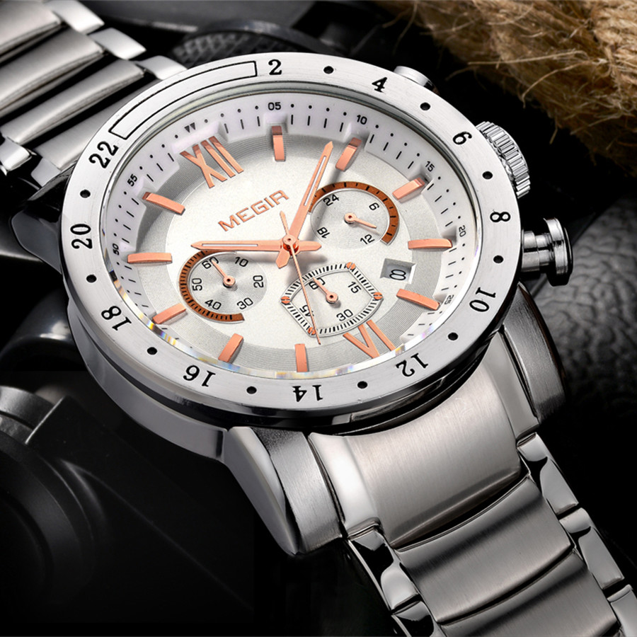 MEGIR Paslanmaz Çelik Erkekler - Smartwatch Digital Watches For Men incelemesi ve fiyatı