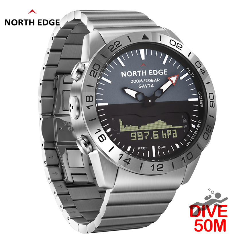 NORTH EDGE Erkek Dalış Saati A - Smartwatch Digital Watches For Men incelemesi ve fiyatı