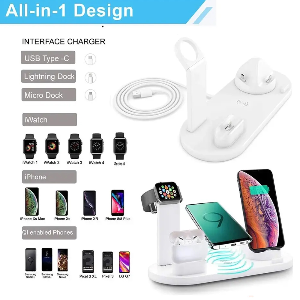 30W 7'si 1 Arada Kablosuz Şarj - Watch 7 Smartwatch Iphone incelemesi ve fiyatı