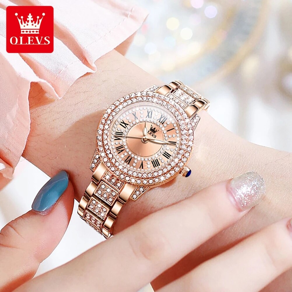 OLEVS 9943 lüks tüm elmas orij - Minimalist Thin Watch incelemesi ve fiyatı