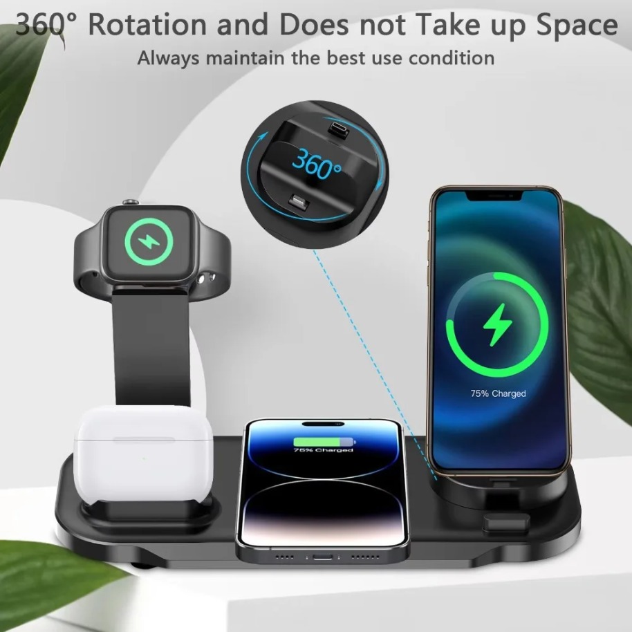 7'si 1 Arada Kablosuz Şarj Sta - Watch 7 Smartwatch Iphone incelemesi ve fiyatı