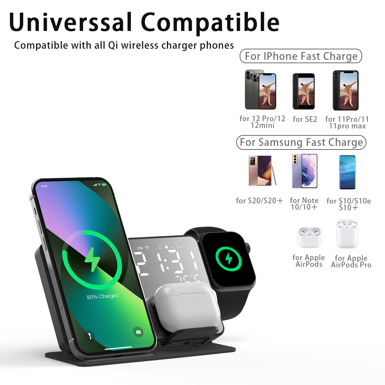 3 in 1 kablosuz şarj iPhone 14 - Watch 7 Smartwatch Iphone incelemesi ve fiyatı