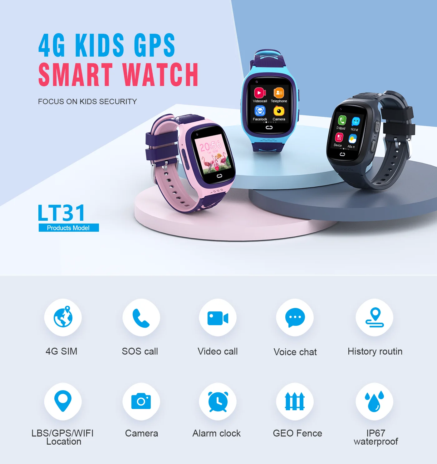 4G Çocuk Akıllı Saati SOS Su G - Smartwatch Watches For Kids incelemesi ve fiyatı