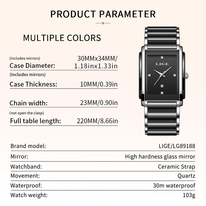 LIGE Yeni Lüks Kadın Saatler Z - Waterproof Diving Watch incelemesi ve fiyatı