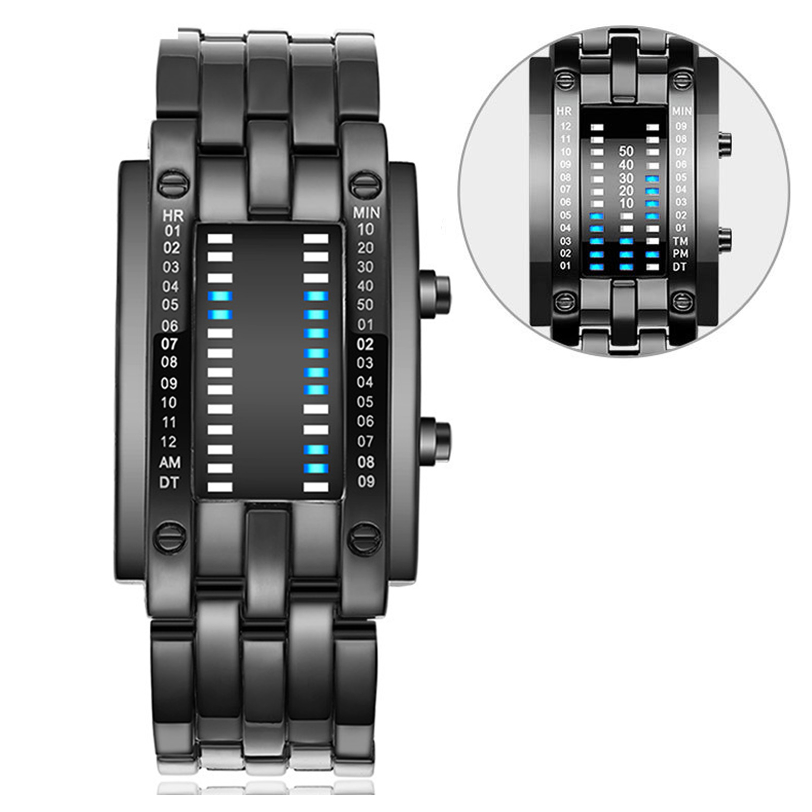 Premium İkili Matris Mavi LED  - Smartwatch Premium Watches For Men incelemesi ve fiyatı