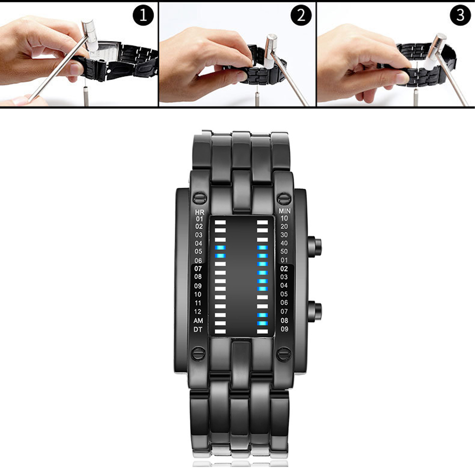 Premium İkili Matris Mavi LED  - Smartwatch Premium Watches For Men incelemesi ve fiyatı