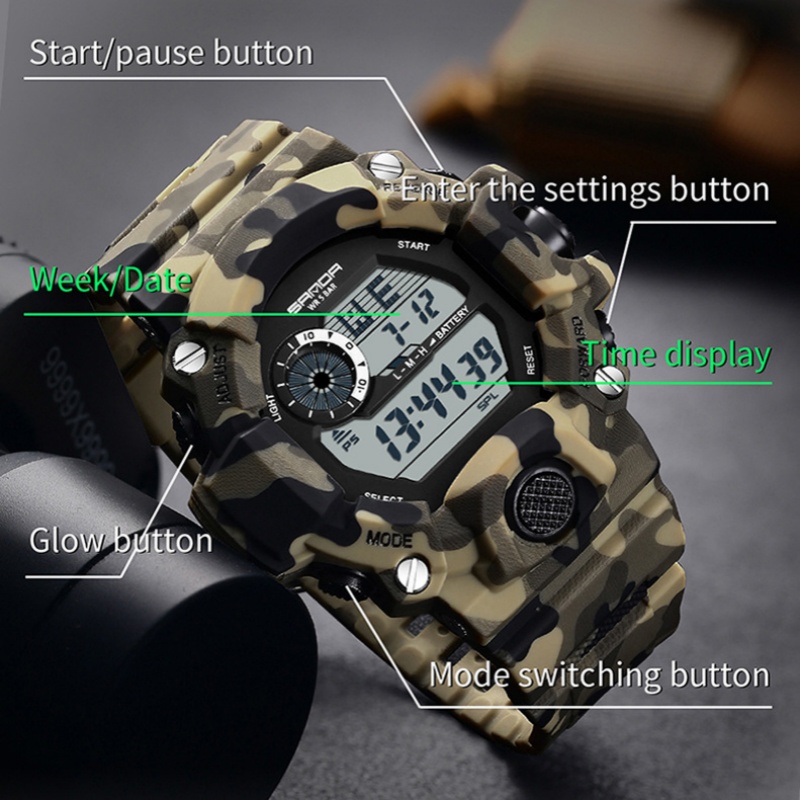 SANDA 2183 elektronik saat mod - Tide Watch Surf incelemesi ve fiyatı