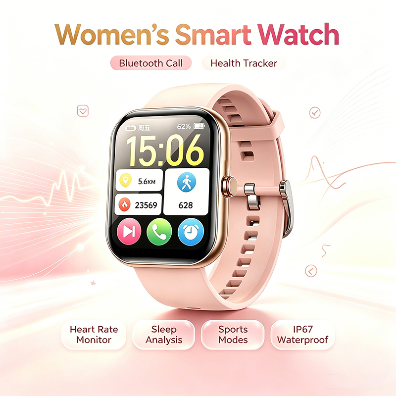 Kadın Akıllı Saat BT Arama Nab - Smartwatch Sports Watches For Women incelemesi ve fiyatı