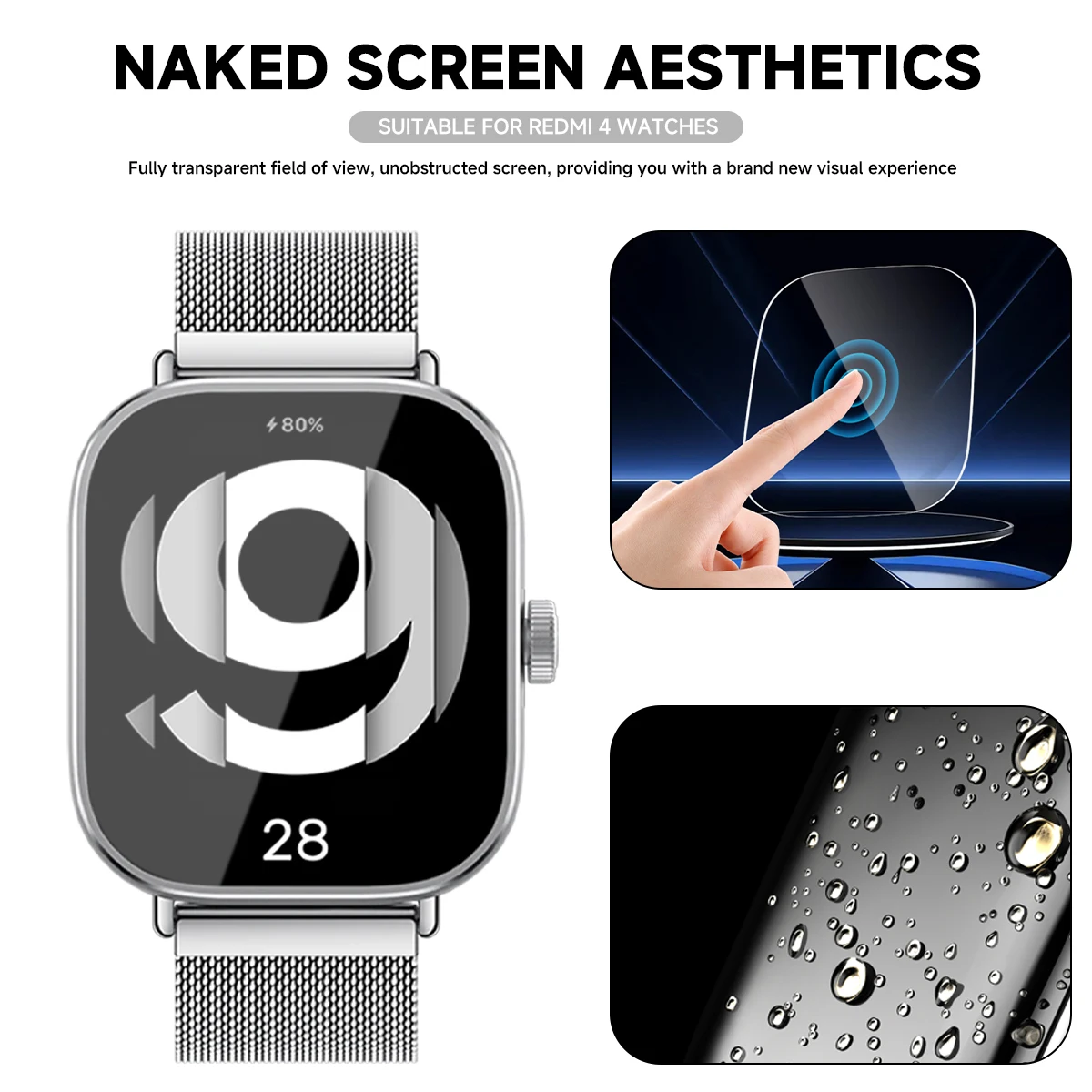 Temperli Cam Xiaomi Redmi için - Smartwatch Redmi Watches incelemesi ve fiyatı