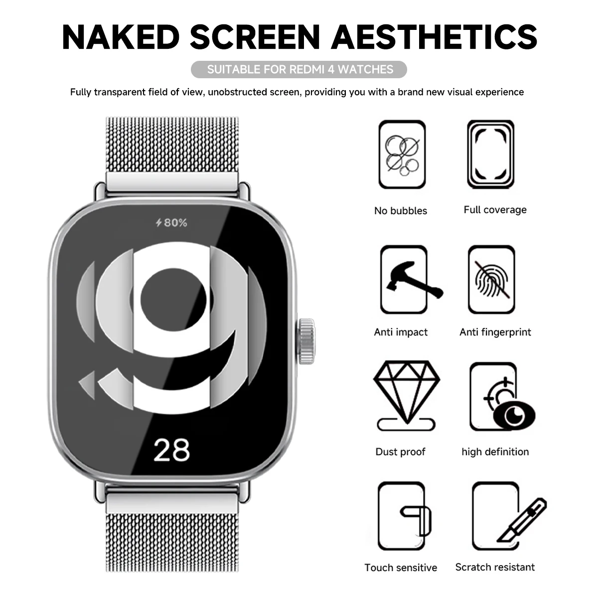 Temperli Cam Xiaomi Redmi için - Smartwatch Redmi Watches incelemesi ve fiyatı
