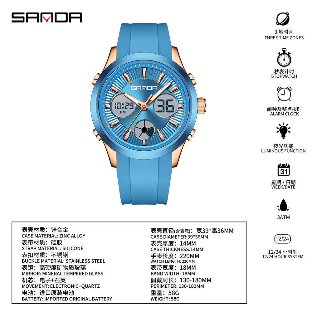 SANDA elektronik saat ışıklı 3 - Smartwatch Watches Girls incelemesi ve fiyatı