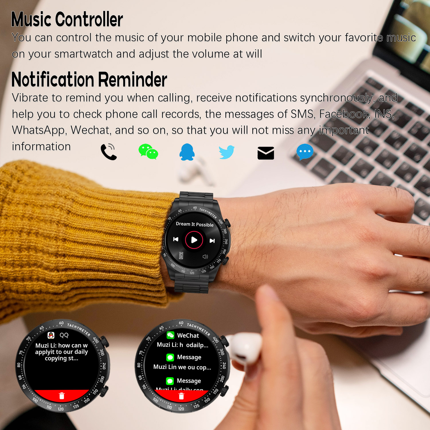 ROLLSTIMI Premium All-Match Er - Smartwatch Premium Watches For Men incelemesi ve fiyatı