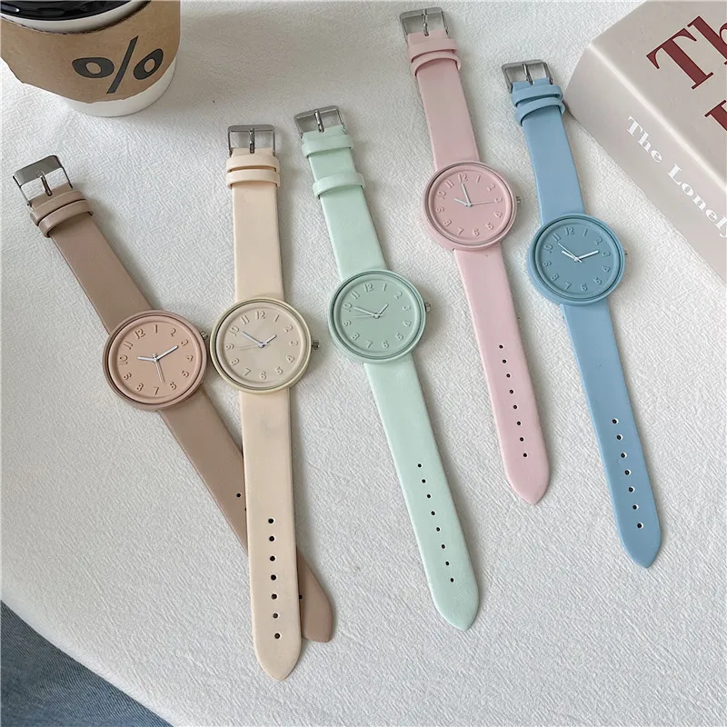 Makaron Renk Serisi kadın saat - Minimalist Thin Watch incelemesi ve fiyatı