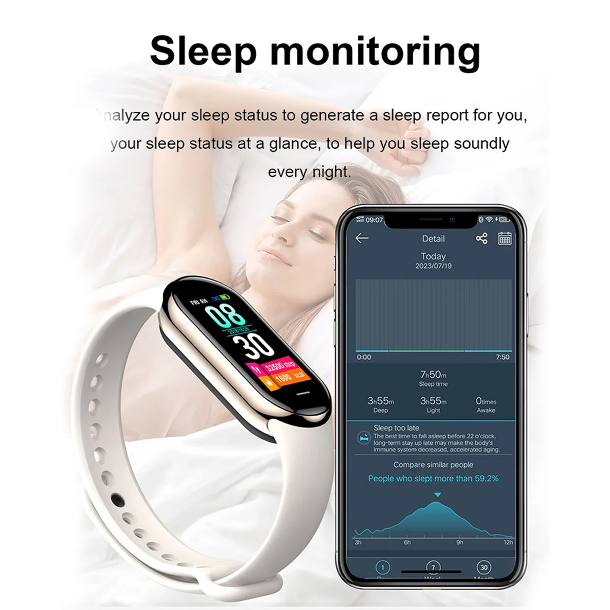 Yeni Orijinal Küçük M8 Band Ak - Smartwatch Watches Girls incelemesi ve fiyatı