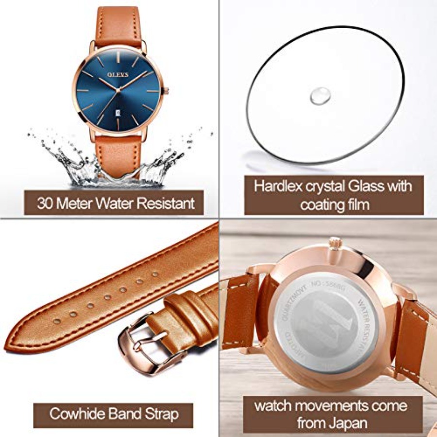 OLEVS Erkek Deri Saatler Siyah - Smartwatch Digital Watches For Men incelemesi ve fiyatı
