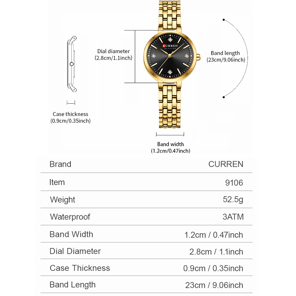 CURREN Bayanlar Minimalist İnc - Minimalist Thin Watch incelemesi ve fiyatı